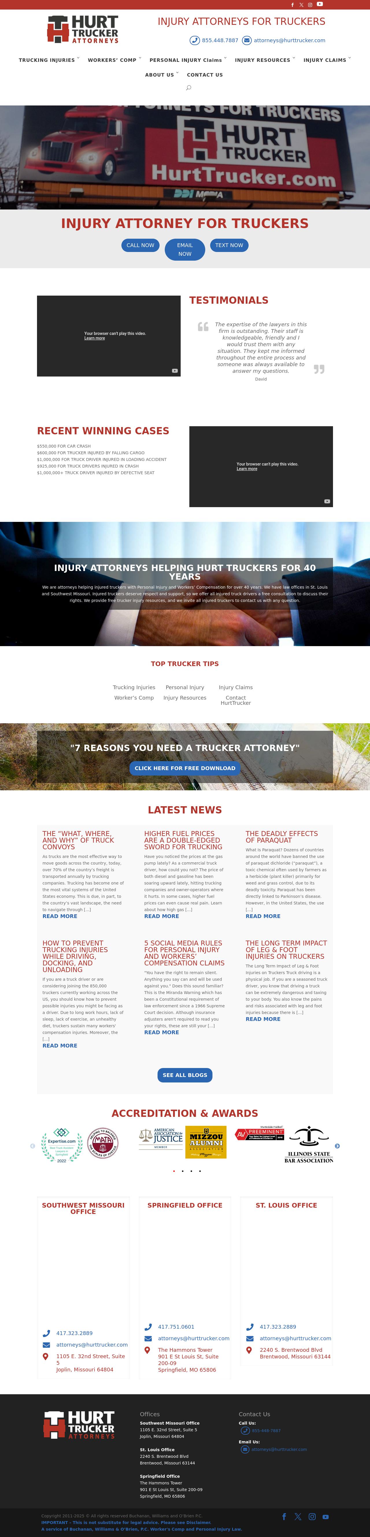 Hurt Trucker Attorneys - Joplin MO Lawyers