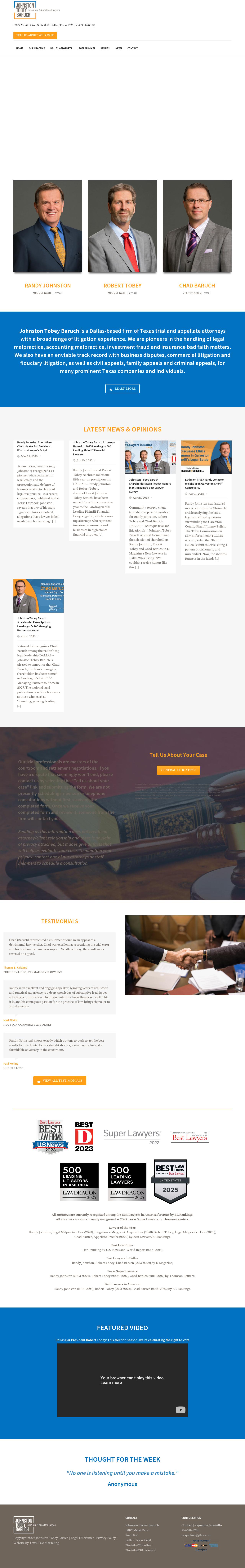 Johnston Tobey - Dallas TX Lawyers