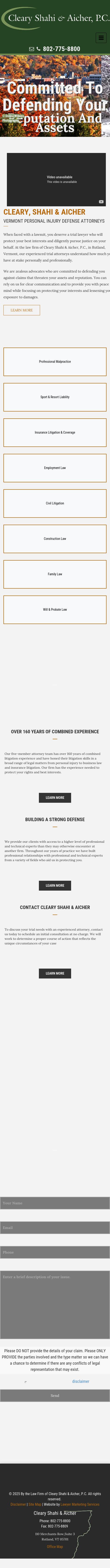 Cleary Shahi & Aicher, P.C. - Rutland VT Lawyers