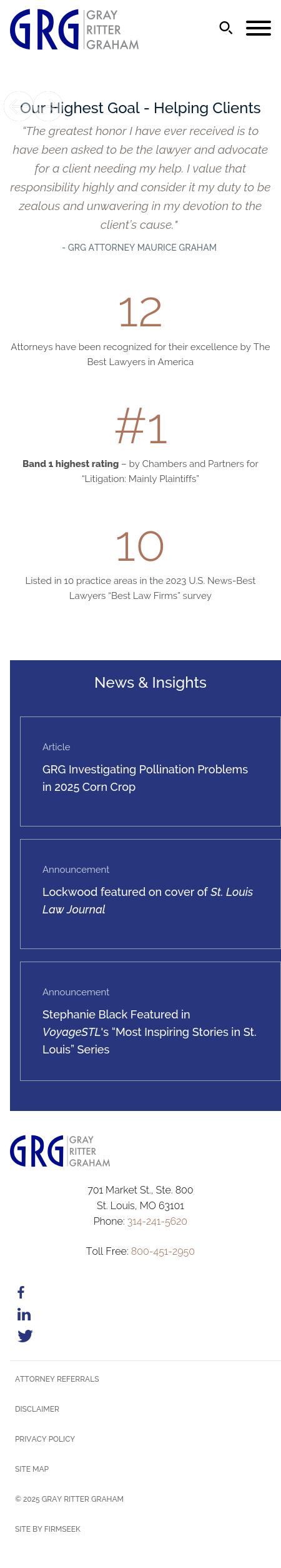 Gray, Ritter & Graham, P.C. - St. Louis MO Lawyers