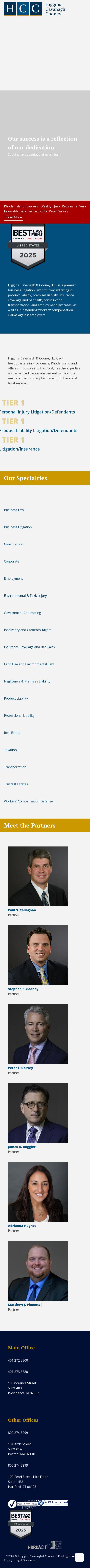 Higgins, Cavanagh & Cooney, LLP - Providence RI Lawyers