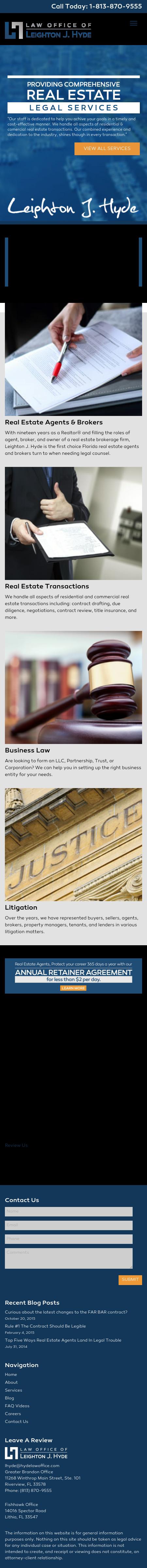 Law Office of Leighton J. Hyde - Tampa FL Lawyers