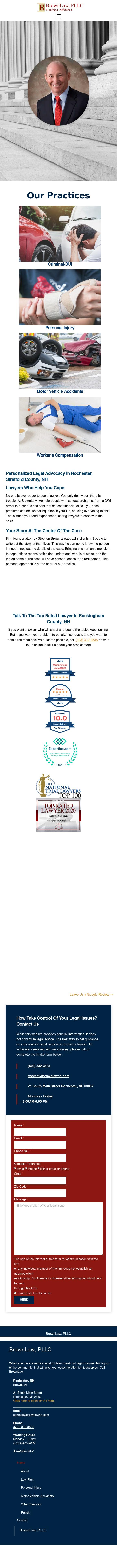 The Law Offices of Stephen C. Brown & Associates - Rochester NH Lawyers