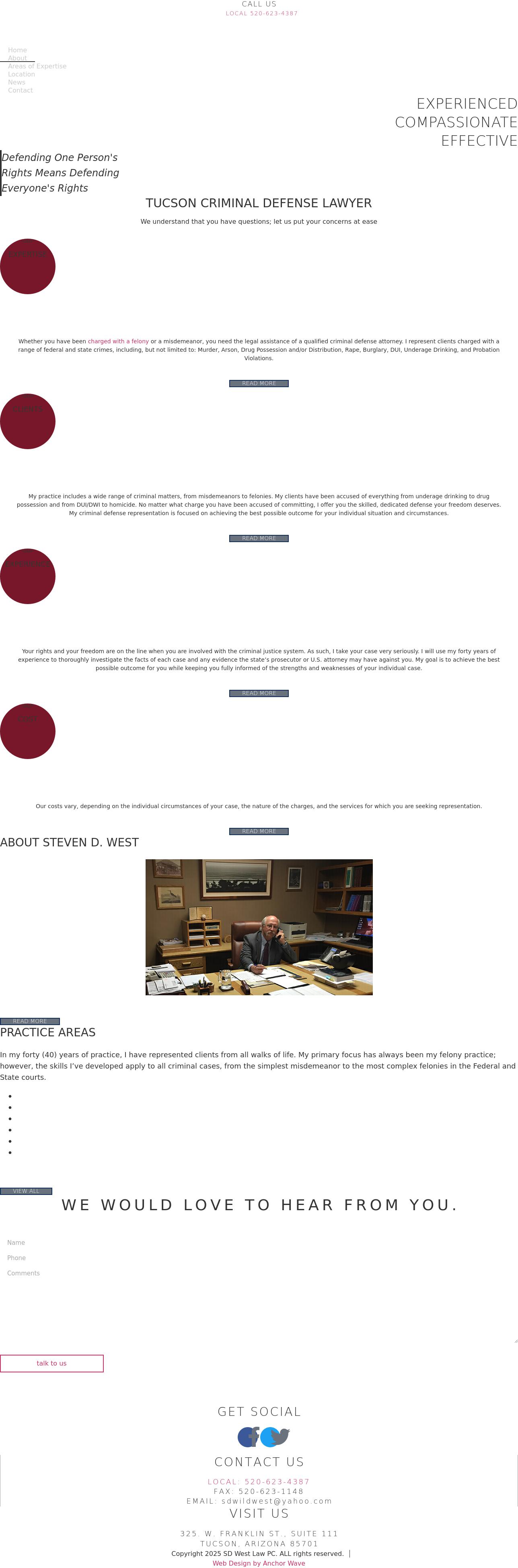 Steven D. West, Attorney at Law - Tucson AZ Lawyers