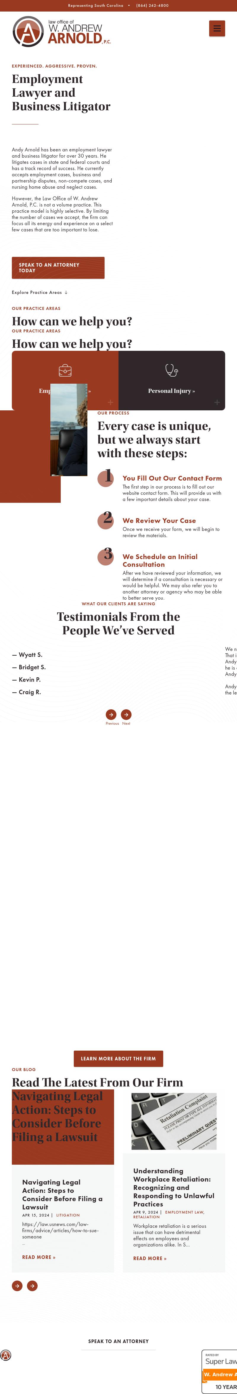Andy Arnold, Attorney at Law - Greenville SC Lawyers
