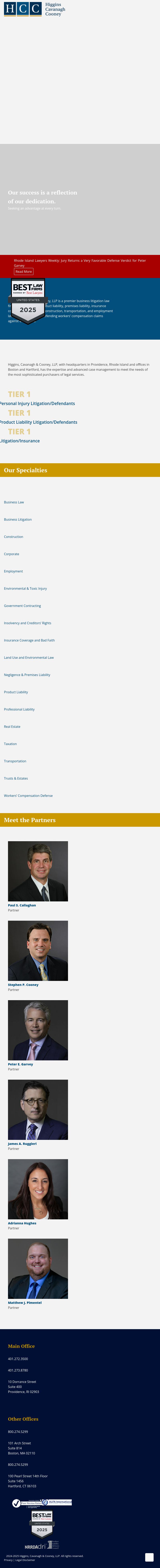 Higgins, Cavanagh & Cooney, LLP - Providence RI Lawyers