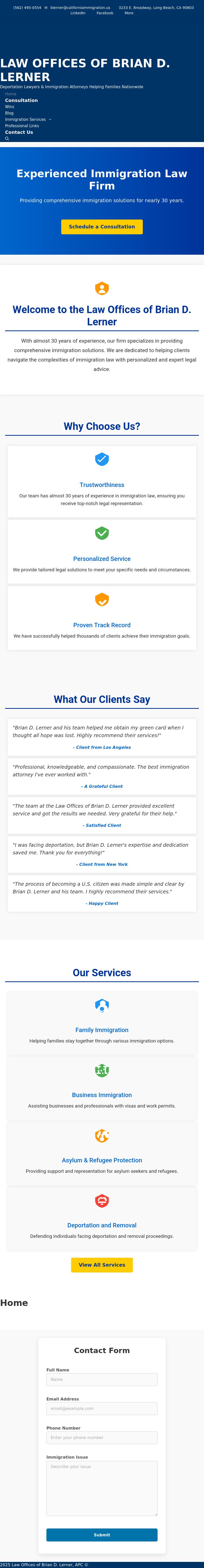 Law Offices Of Brian D. Lerner, A Professional Corporation - Los Angeles CA Lawyers