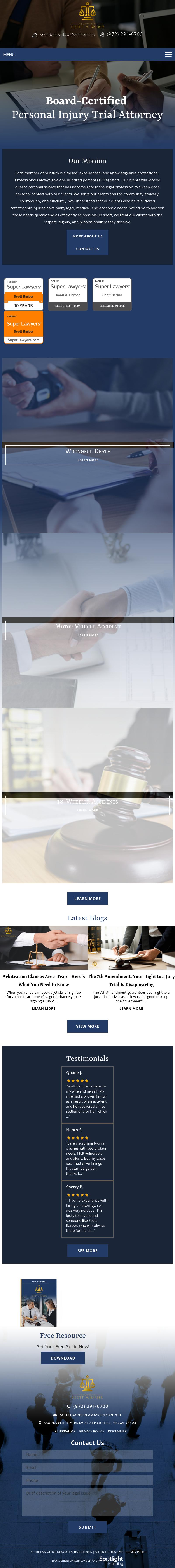 The Law Office of Scott A. Barber - Cedar Hill TX Lawyers